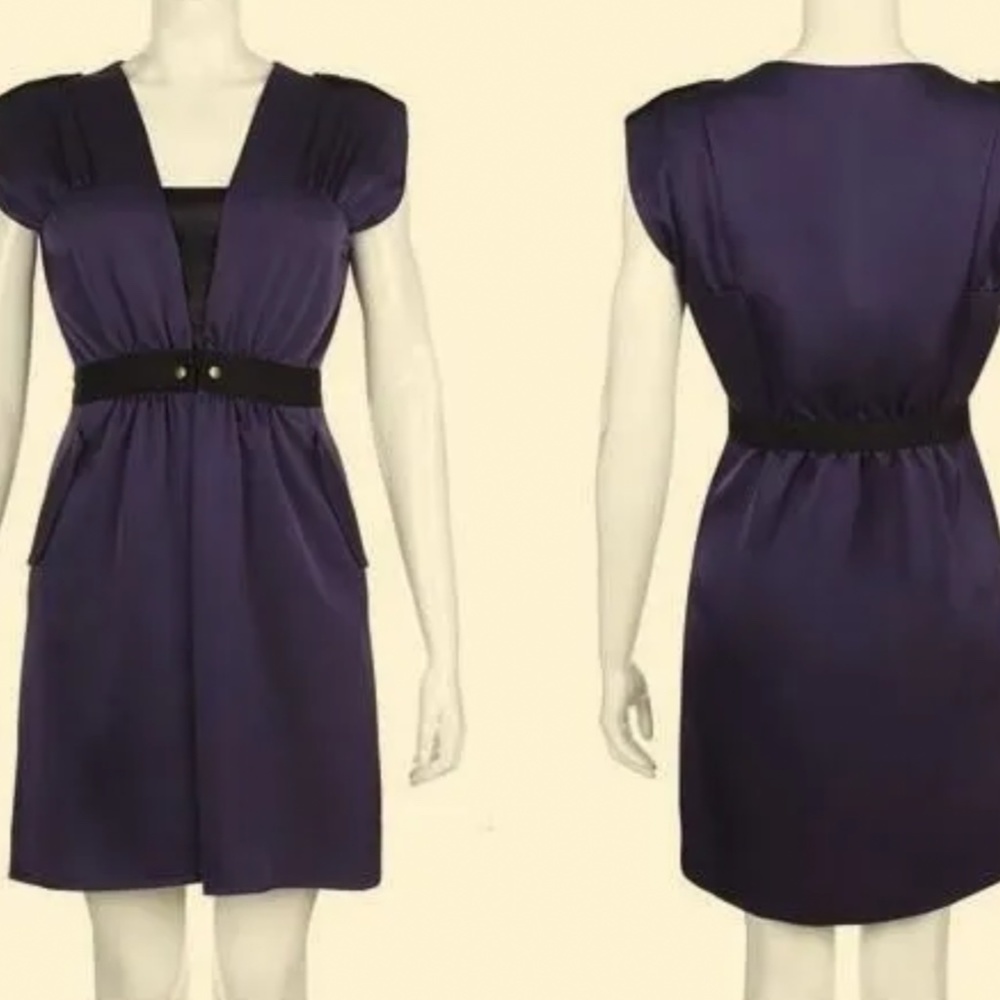 Cynthia Steffe Plum Purple Sleeveless Silk Lined Dress size 10